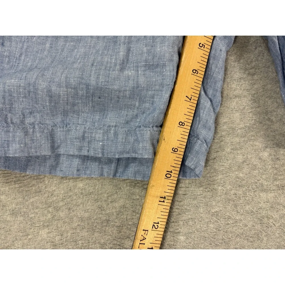 J Crew Stanton Irish Linen Casual Summer Shorts (Men's 34) Blue - 10